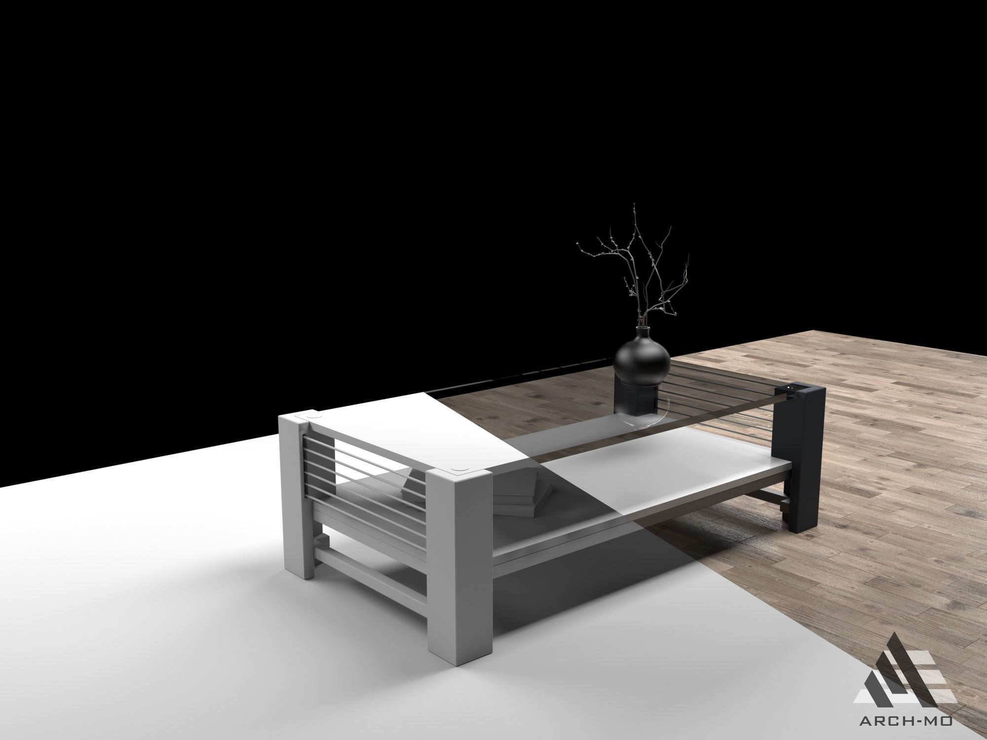 Coffee table 05- furniture Free low-poly 3D model_1