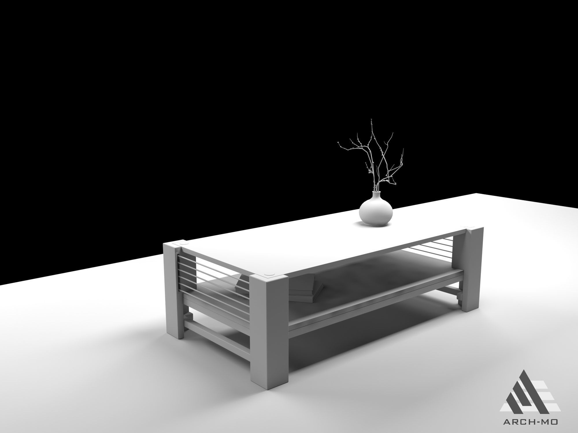 Coffee table 05- furniture Free low-poly 3D model_2
