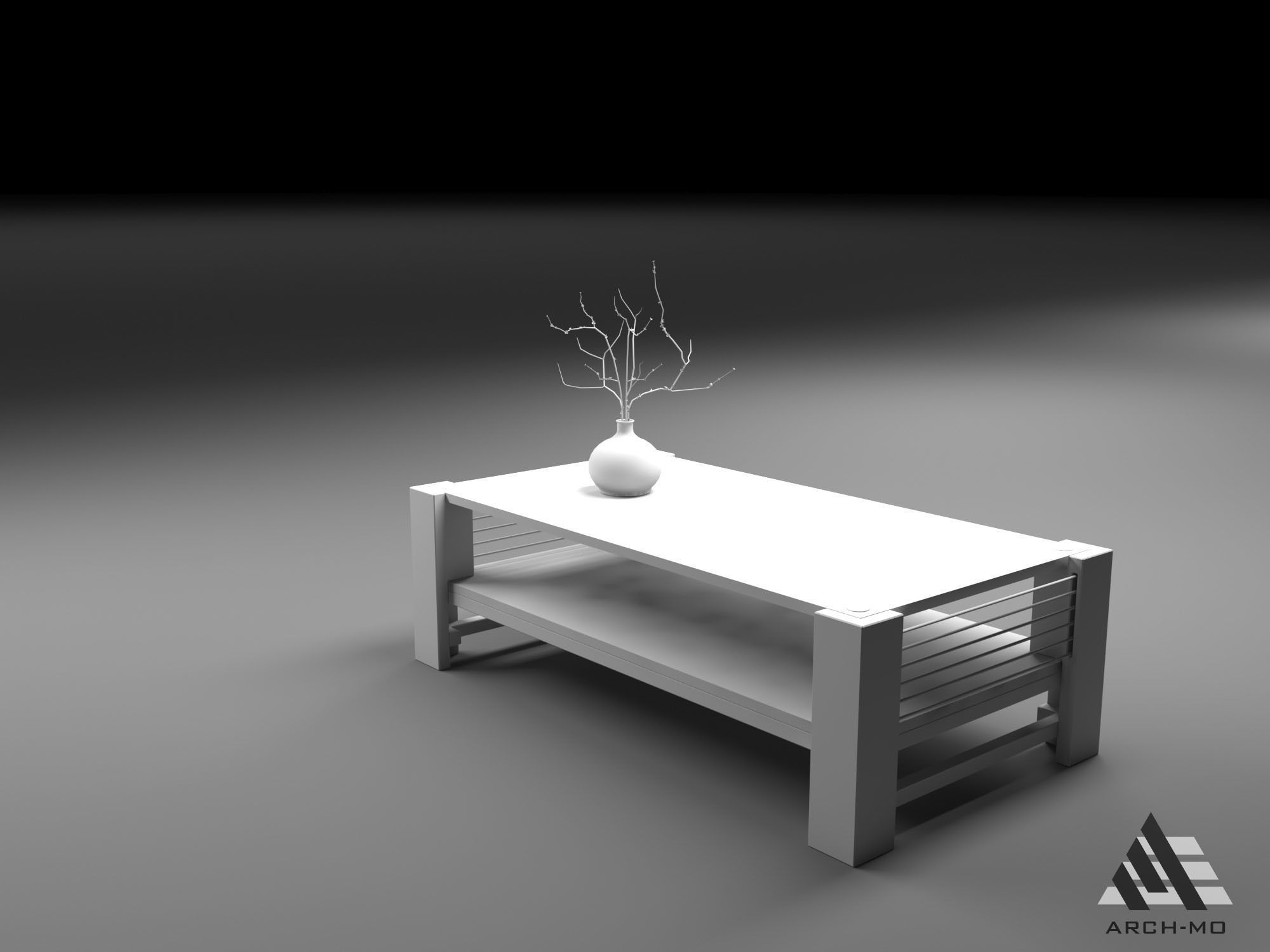 Coffee table 05- furniture Free low-poly 3D model_5