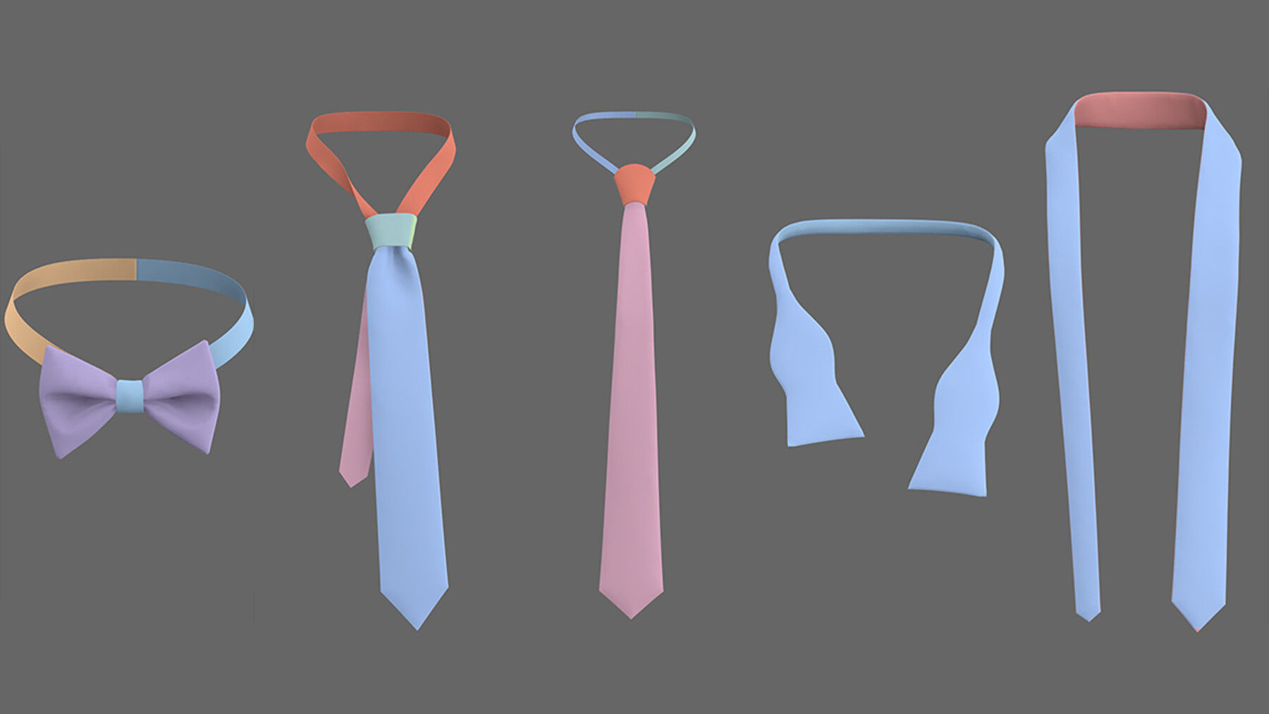 TIES PACK genesis 8 highpoly 3D model_2