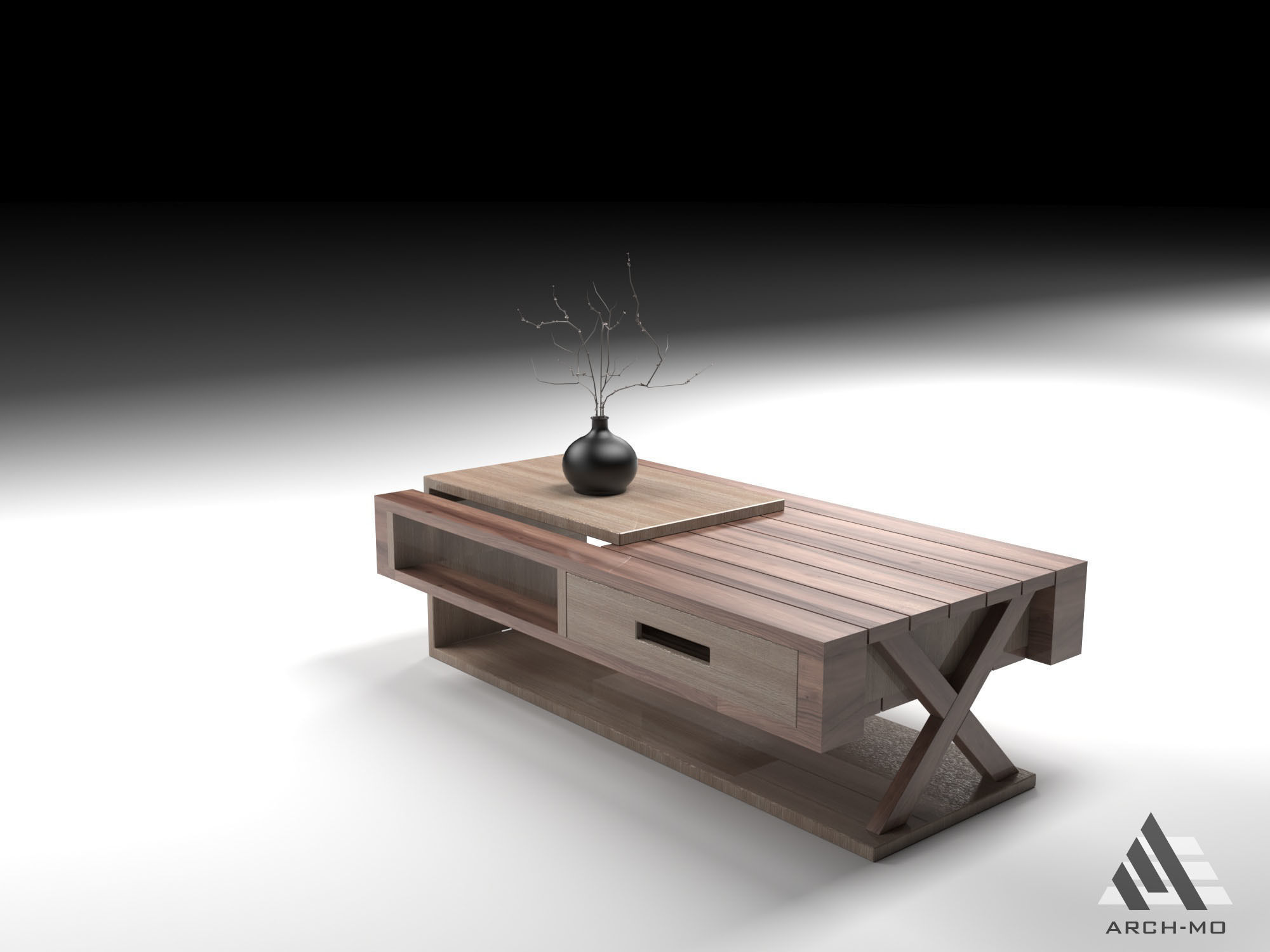 Coffee table 06- furniture Free low-poly 3D model_6