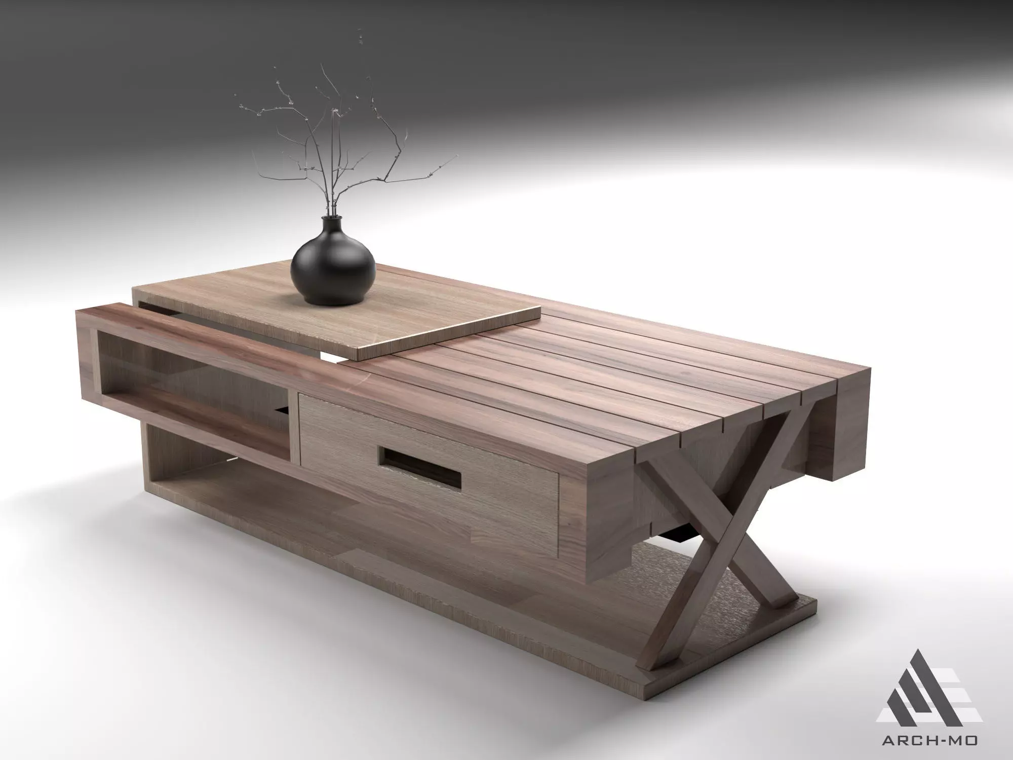 Coffee table 06- furniture Free low-poly 3D model_0