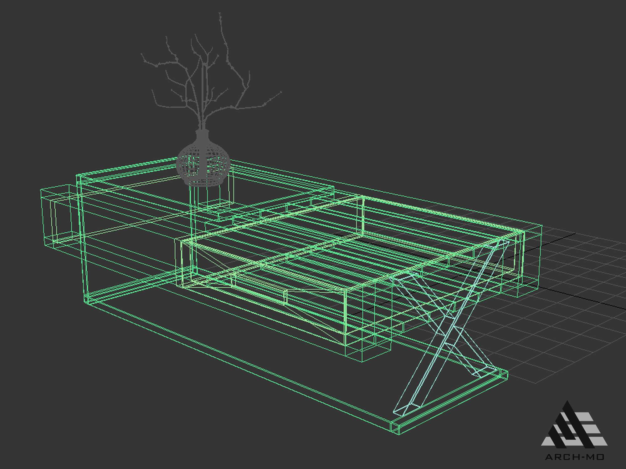 Coffee table 06- furniture Free low-poly 3D model_7