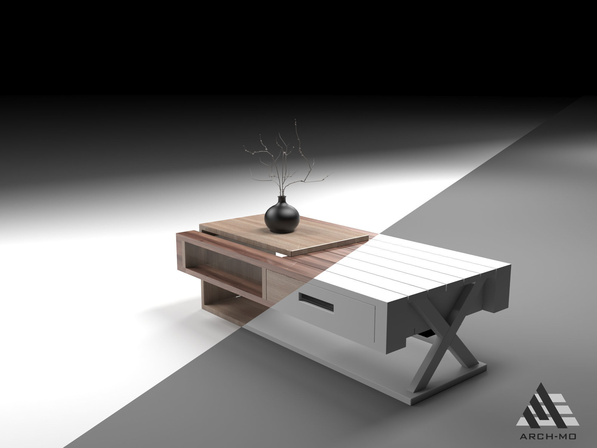 Coffee table 06- furniture Free low-poly 3D model_4