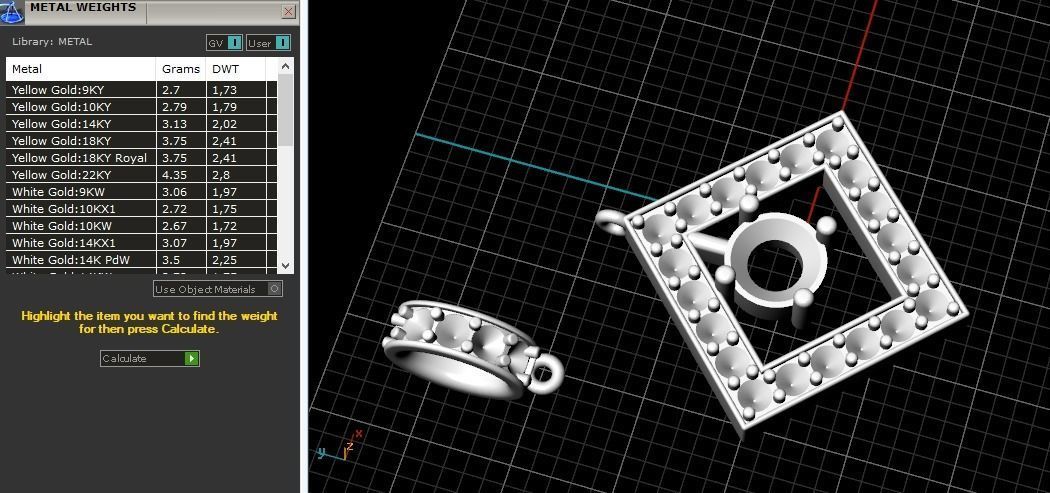 Pendant 1027 3D print model_2