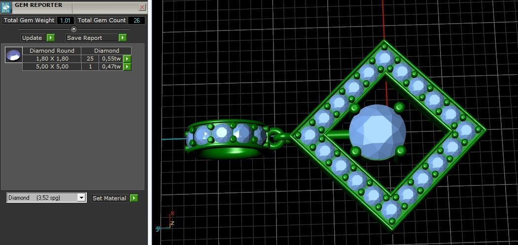 Pendant 1027 3D print model_3