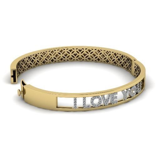 Bracelet I LOVE YOU 1025 3D print model_1