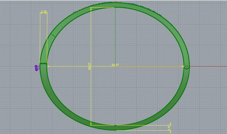 Bracelet I LOVE YOU 1025 3D print model_5