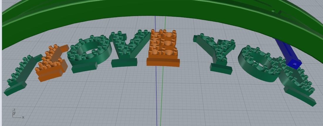 Bracelet I LOVE YOU 1025 3D print model_10