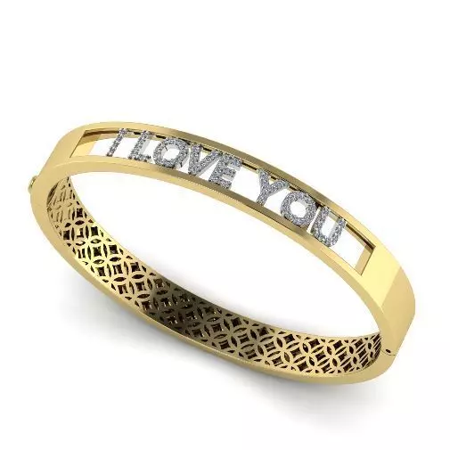 Bracelet I LOVE YOU 1025 3D print model_0