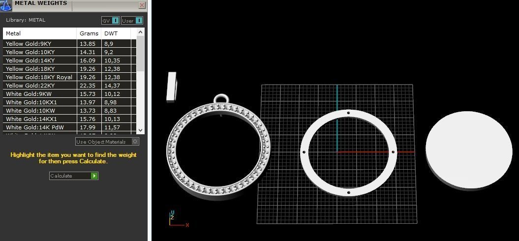 Pendant 1046 3D print model_2
