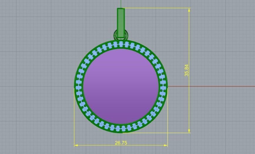 Pendant 1046 3D print model_4