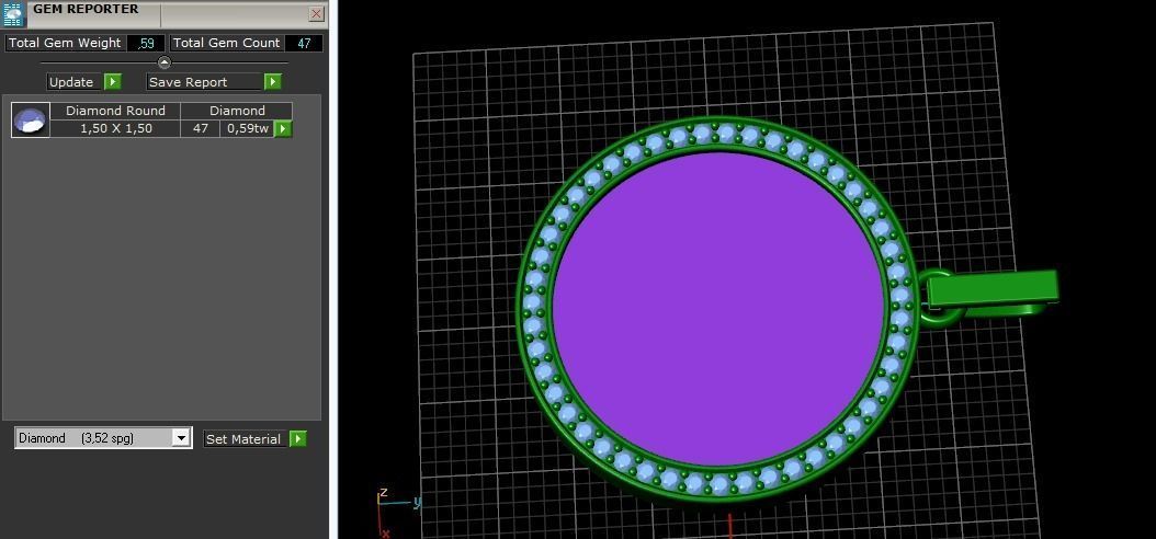 Pendant 1046 3D print model_3