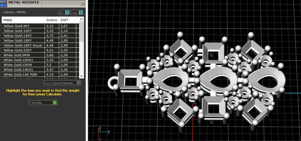 Pendant 1043 3D print model_2