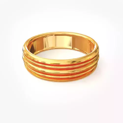 Ring gold with orange stripes