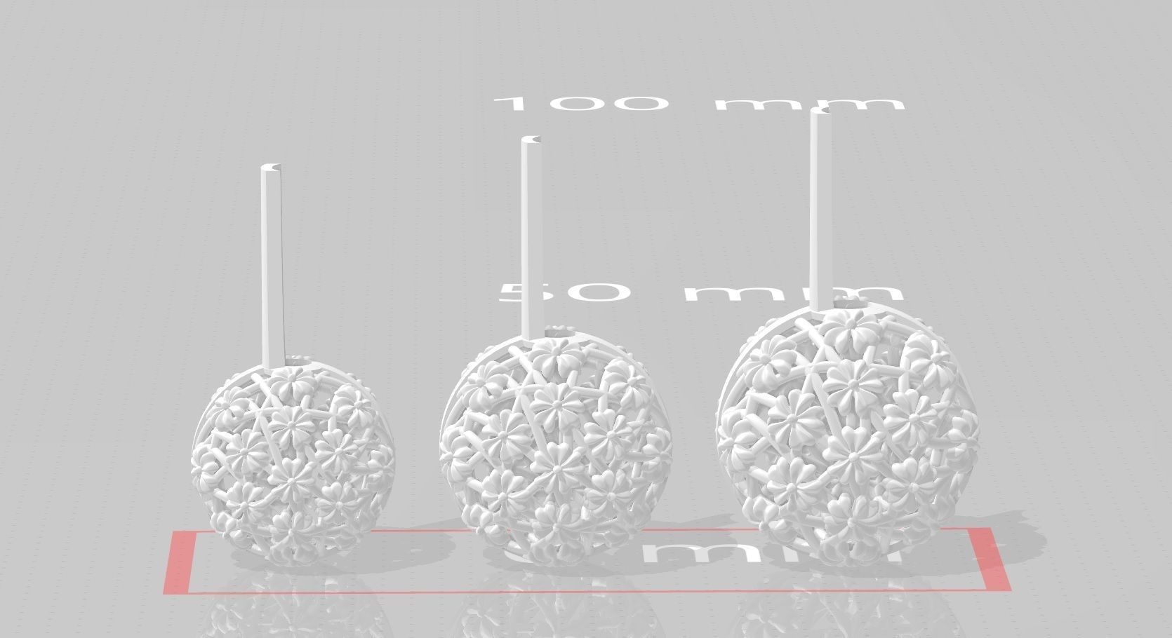 3 size stl beeds 3D print model_1