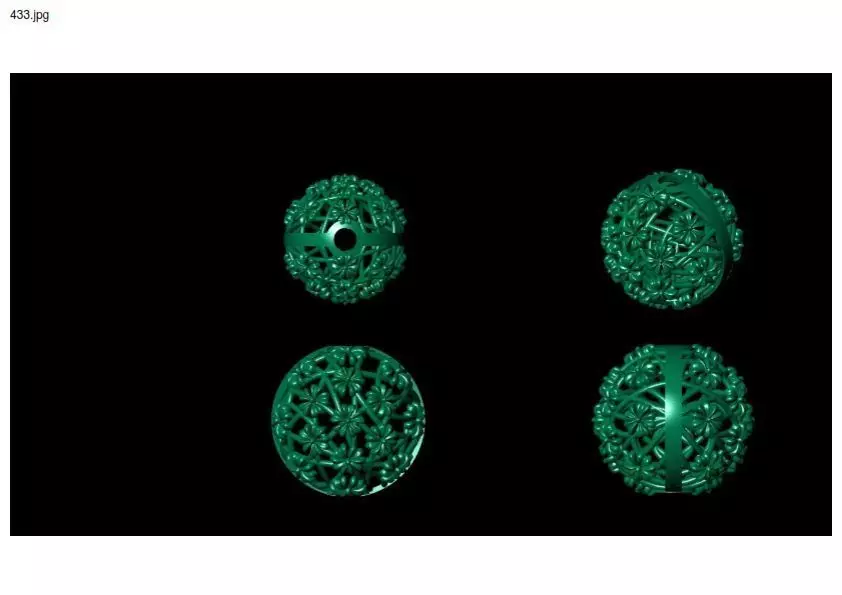 3 size stl beeds 3D print model_0