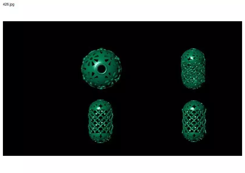 3 size stl beeds 3D print model_0