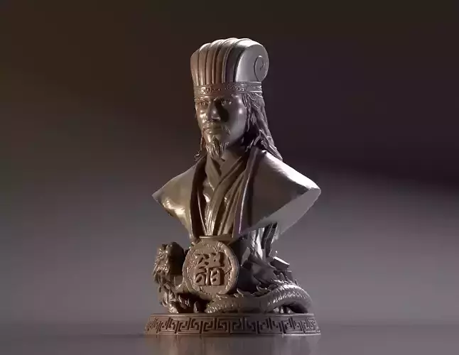 Bust of Zhuge Liang - Romance of the Three Kingdoms 3D print model