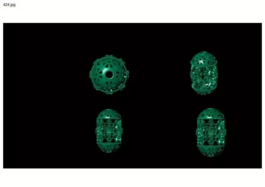 3 size stl beeds 3D print model_0