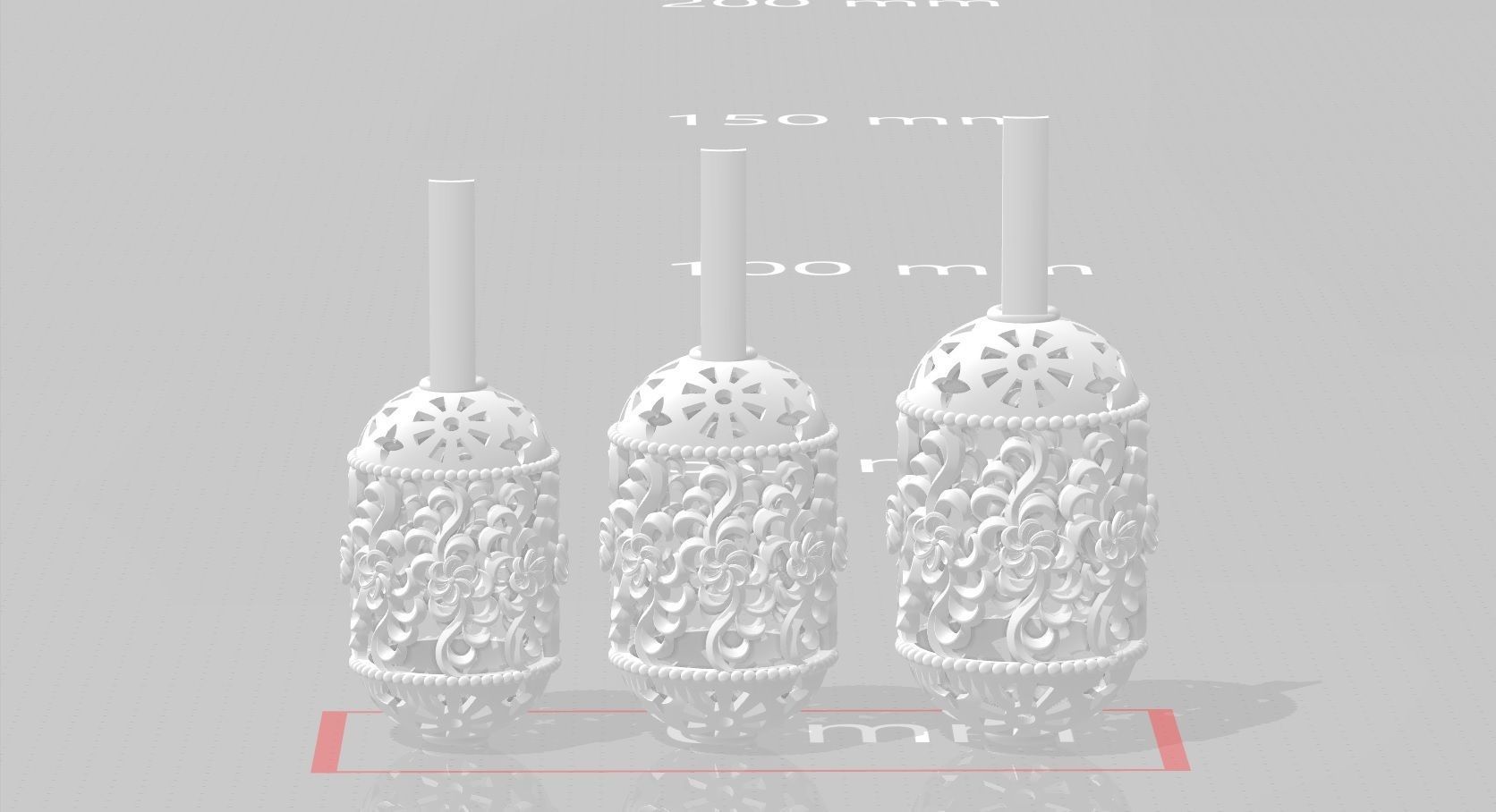 3 size stl beeds 3D print model_1