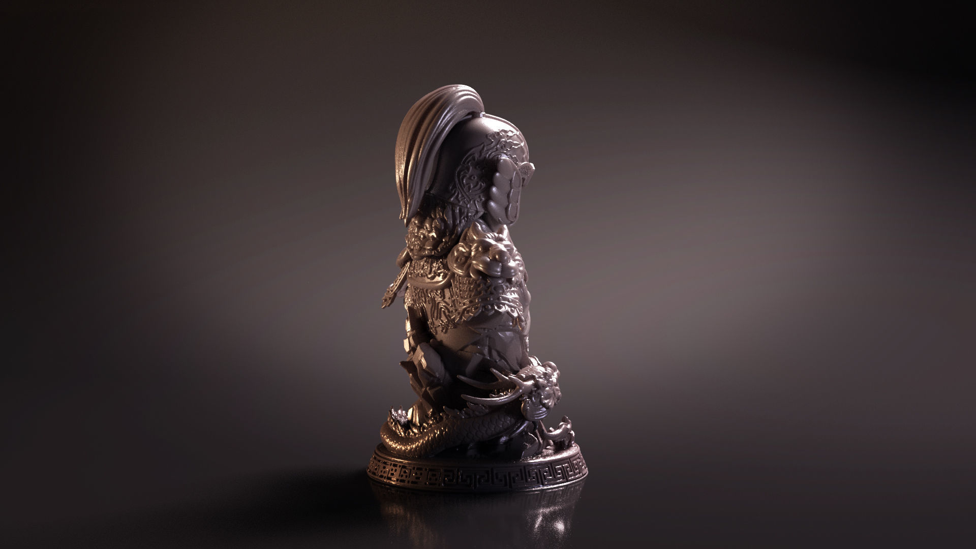 Bust of Zhao Yun - Romance of the Three Kingdoms 3D print model_8