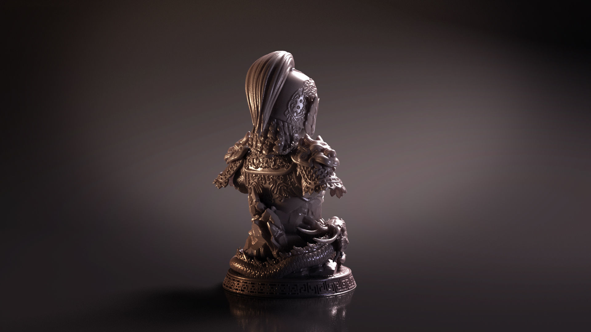 Bust of Zhao Yun - Romance of the Three Kingdoms 3D print model_9
