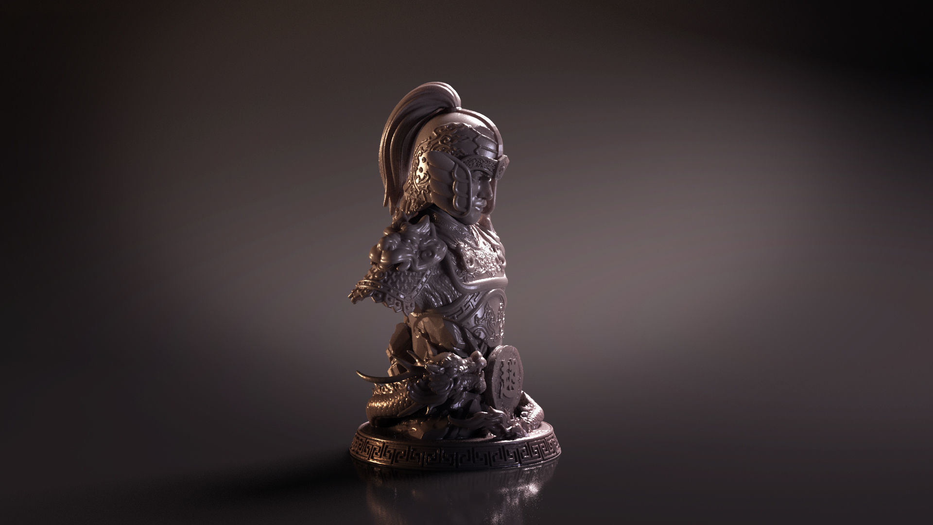 Bust of Zhao Yun - Romance of the Three Kingdoms 3D print model_6