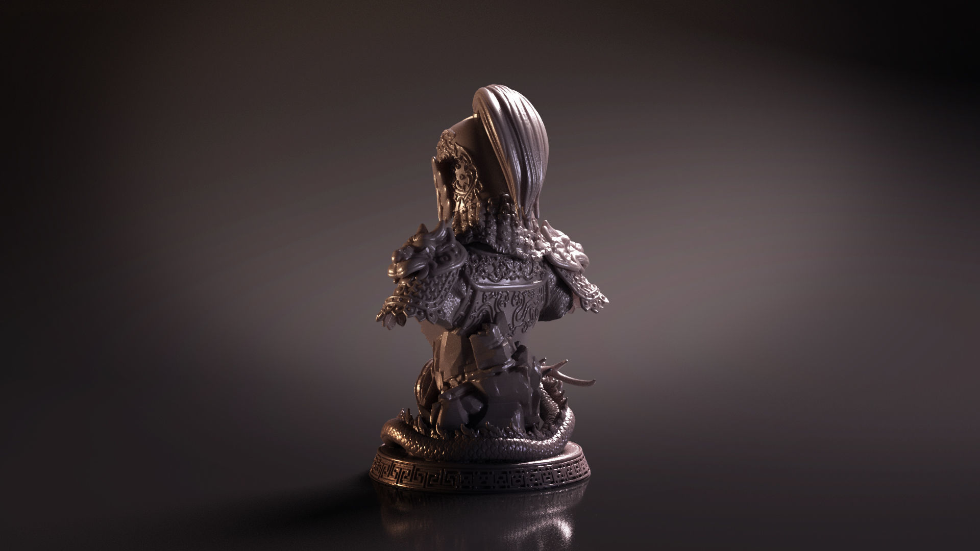 Bust of Zhao Yun - Romance of the Three Kingdoms 3D print model_12