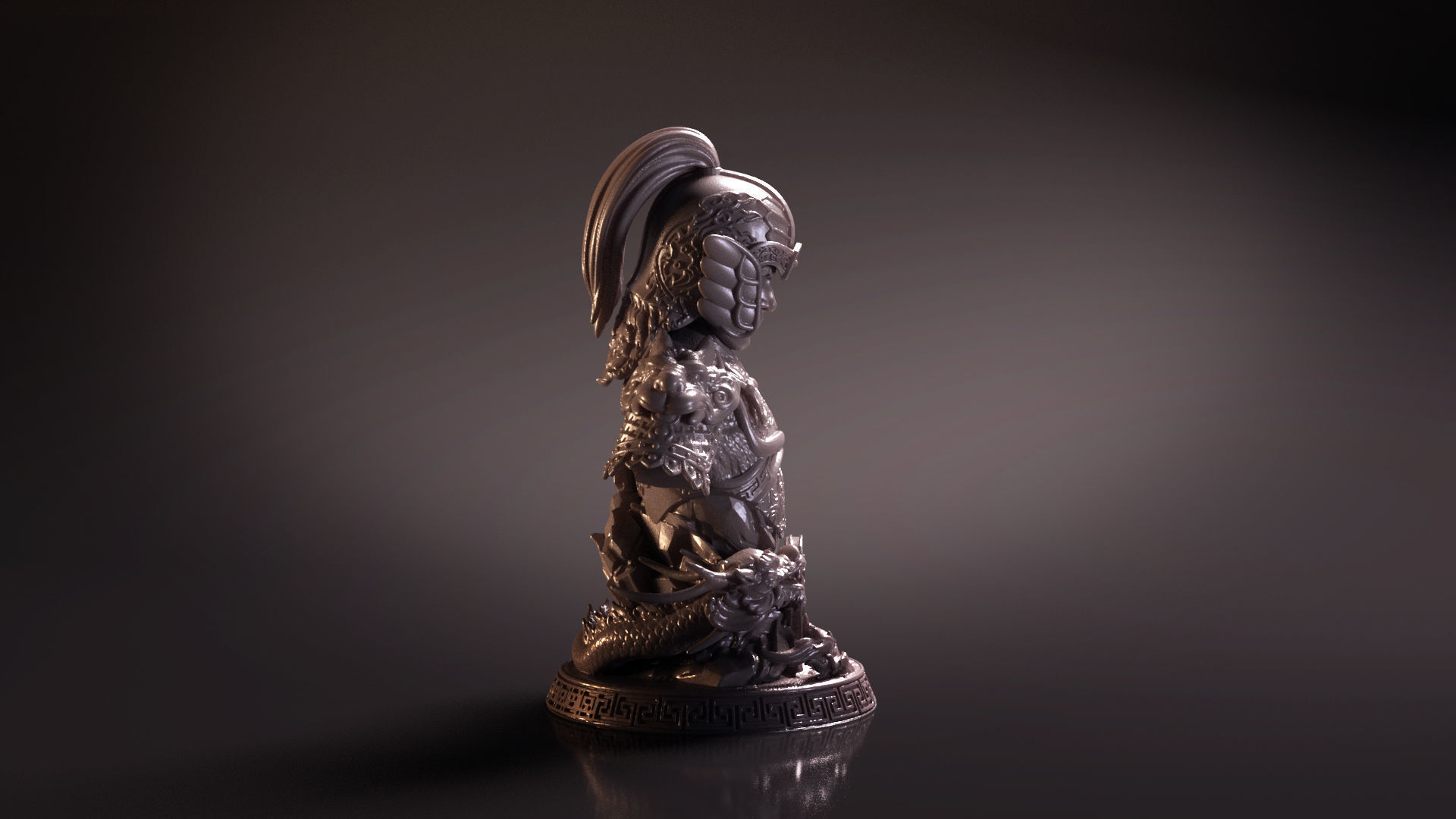 Bust of Zhao Yun - Romance of the Three Kingdoms 3D print model_7