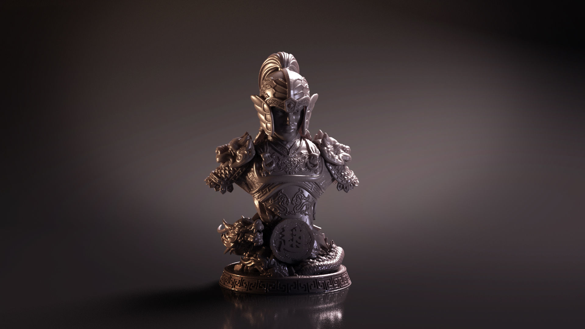 Bust of Zhao Yun - Romance of the Three Kingdoms 3D print model_4