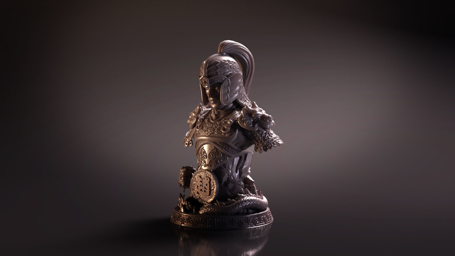 Bust of Zhao Yun - Romance of the Three Kingdoms 3D print model_16