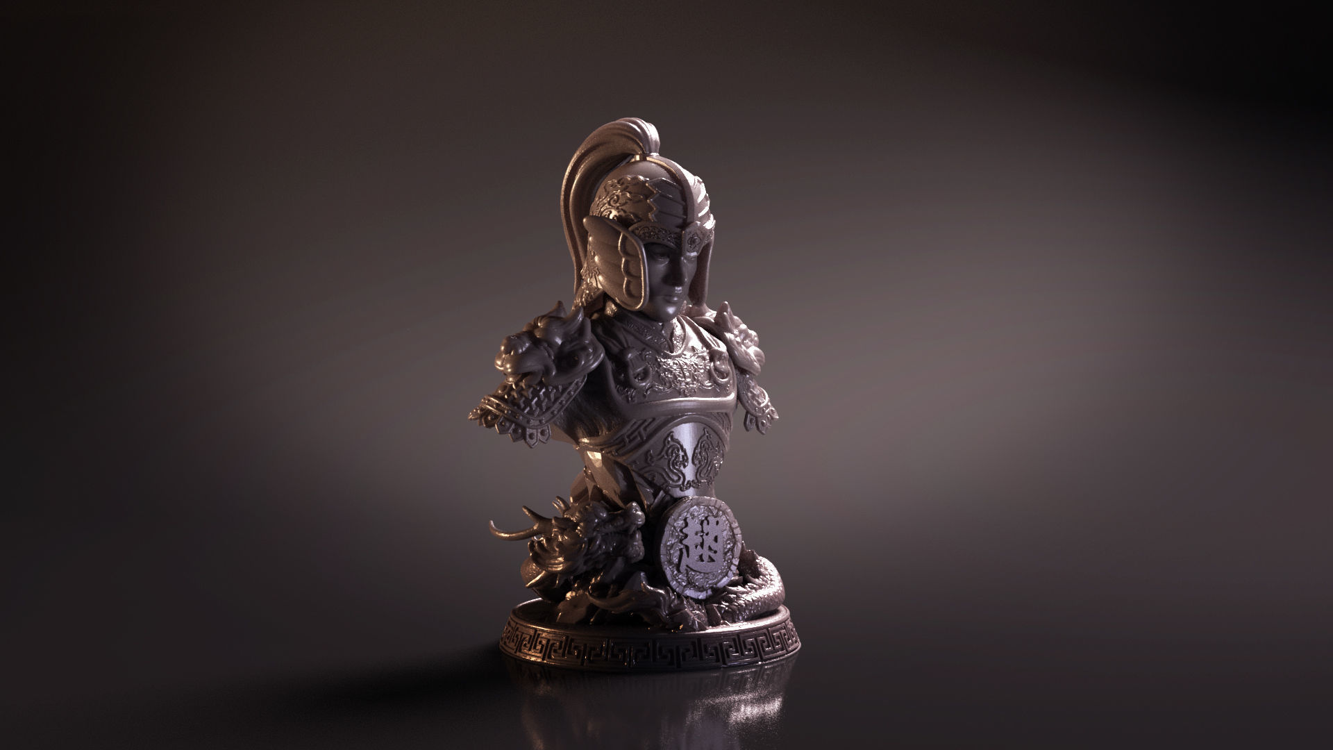 Bust of Zhao Yun - Romance of the Three Kingdoms 3D print model_5