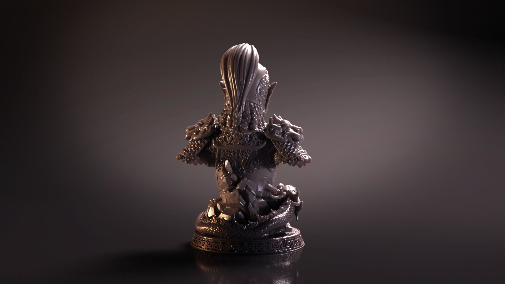 Bust of Zhao Yun - Romance of the Three Kingdoms 3D print model_10