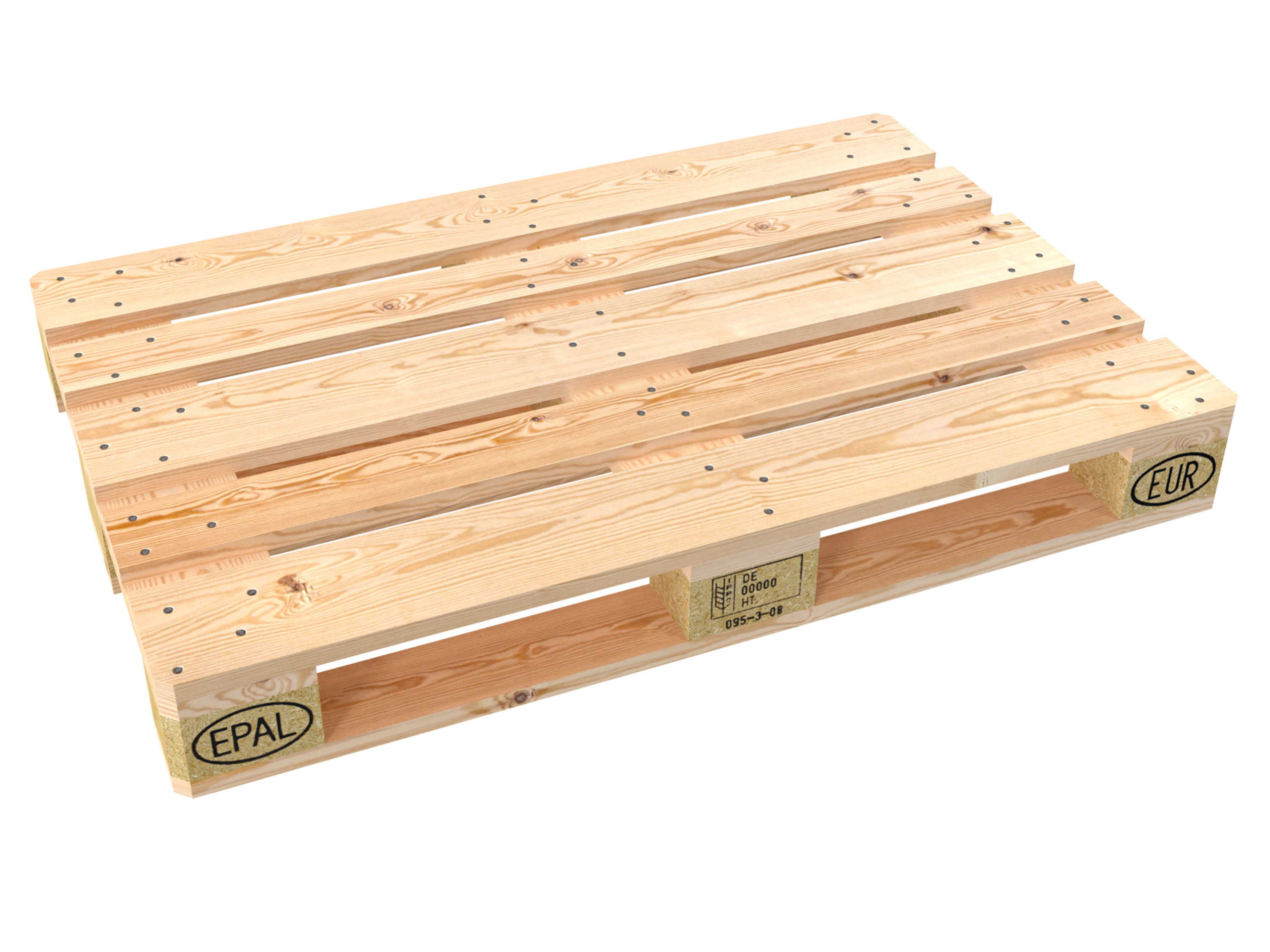 Wood pallet EPAL EUR Low-poly 3D model_2