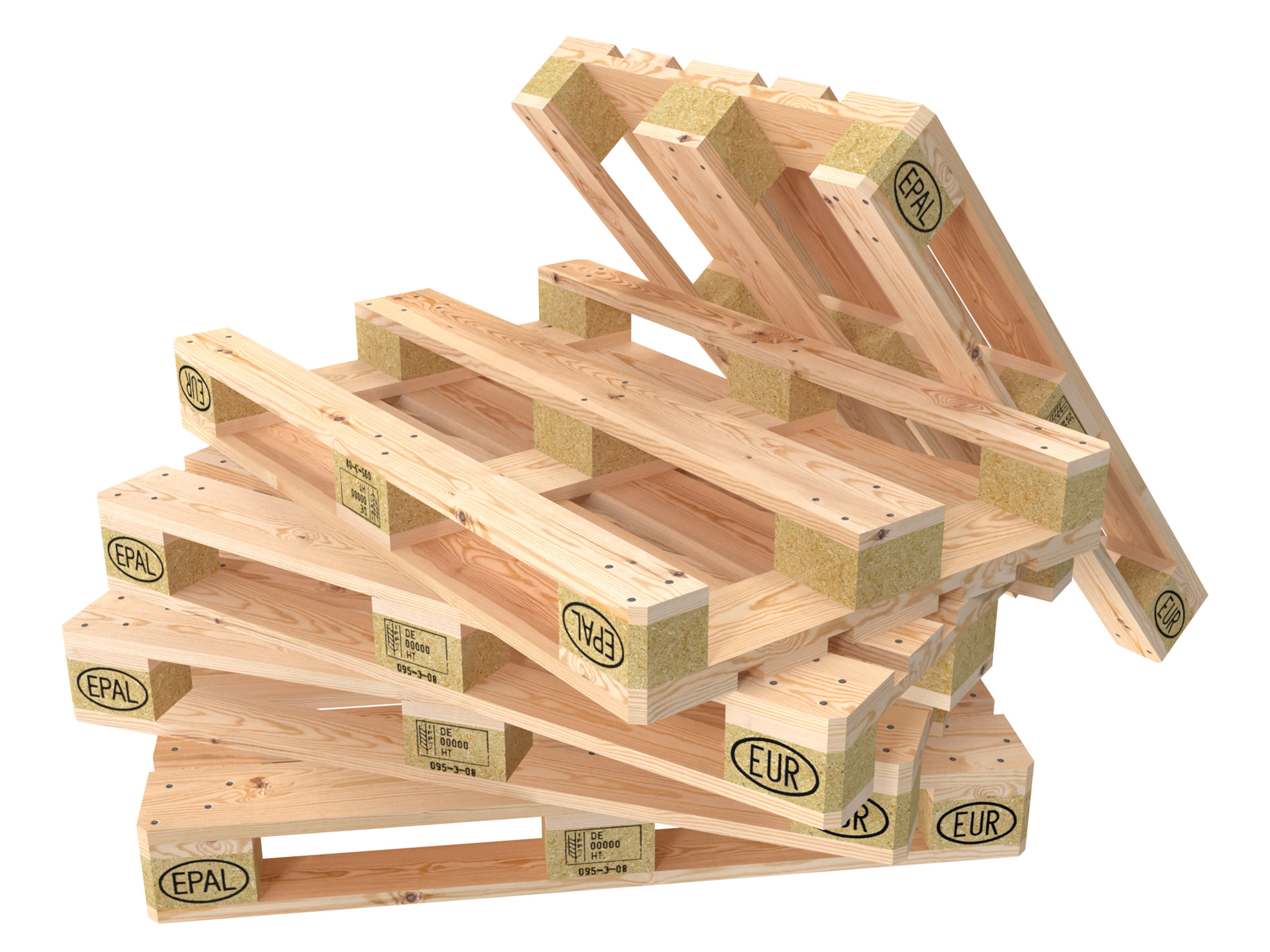 Wood pallet EPAL EUR Low-poly 3D model_10