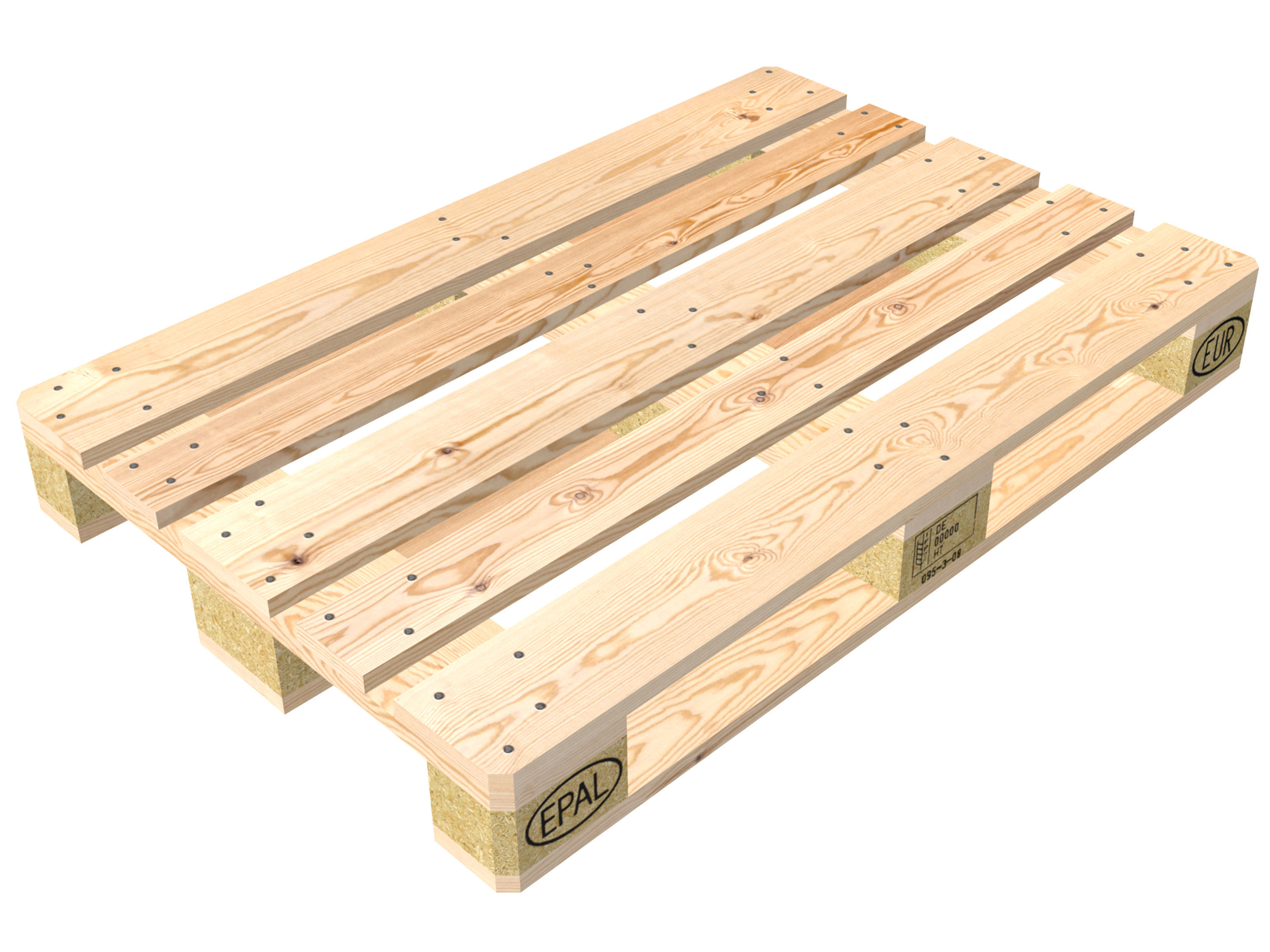 Wood pallet EPAL EUR Low-poly 3D model_6