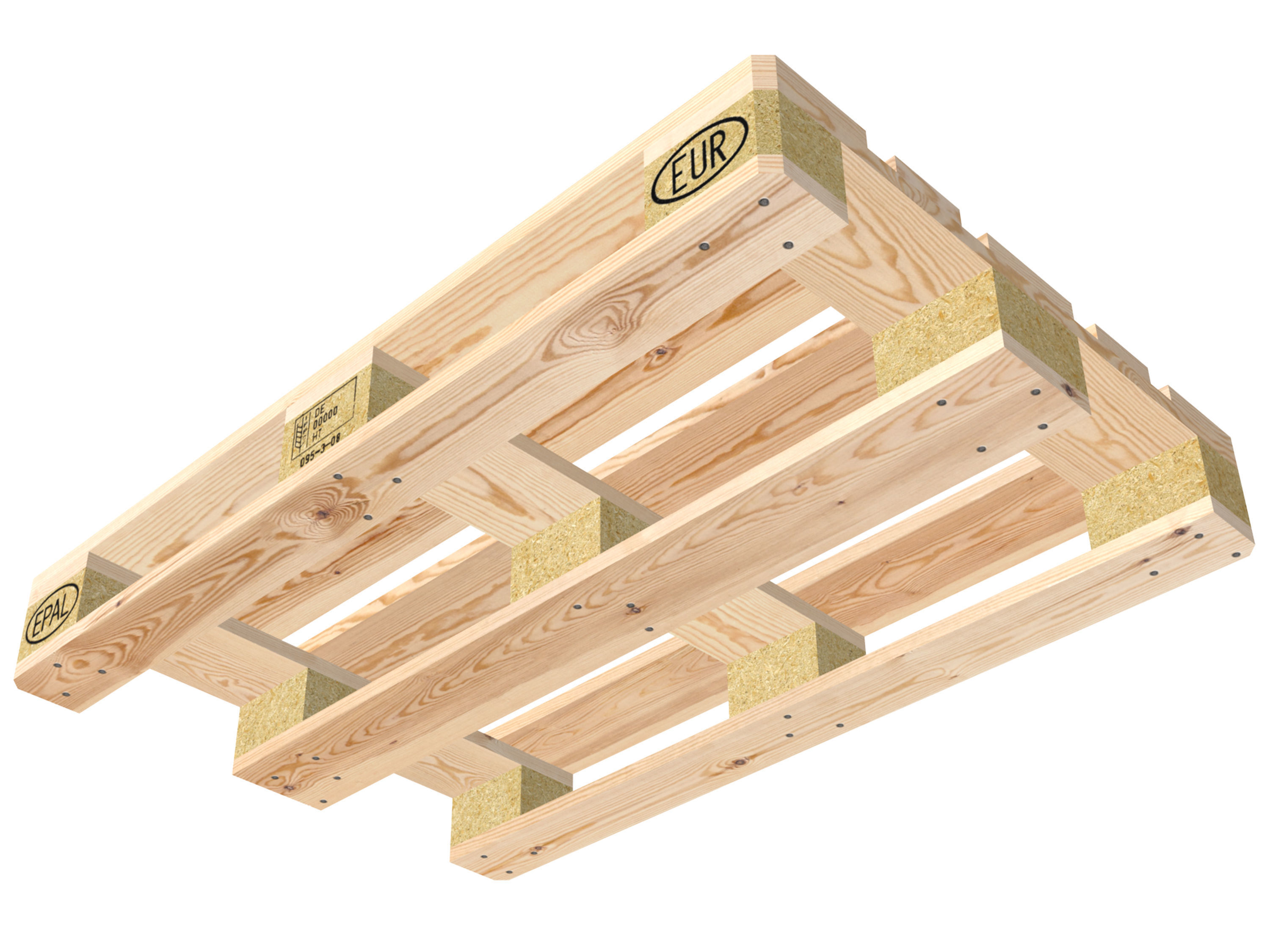 Wood pallet EPAL EUR Low-poly 3D model_1