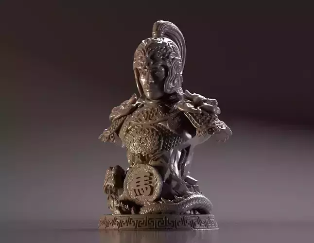 Bust of Ma Chao - Romance of the Three Kingdoms 3D print model