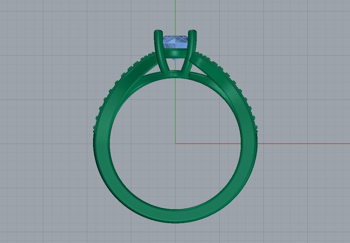 Engagement ring  3D print model_3