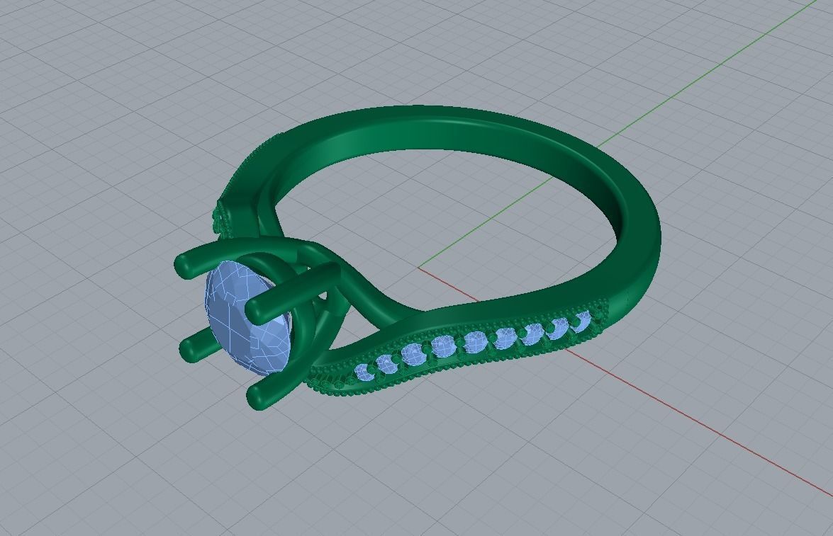Engagement ring  3D print model_4