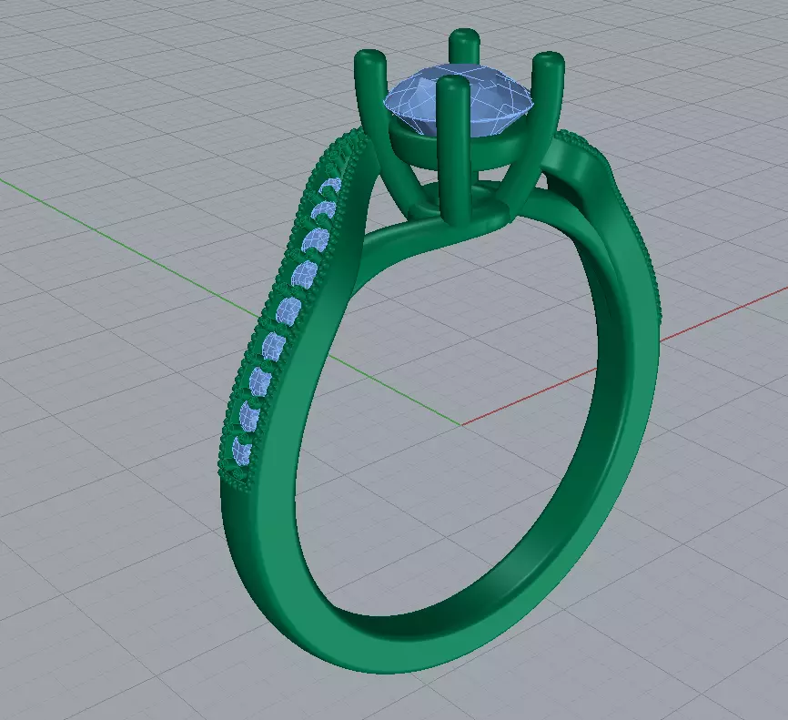 Engagement ring  3D print model_0