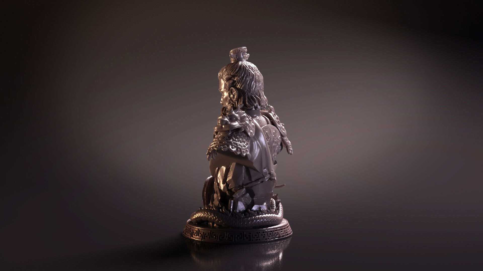 Bust of Huang Zhong - Romance of the Three Kingdoms 3D print model_13