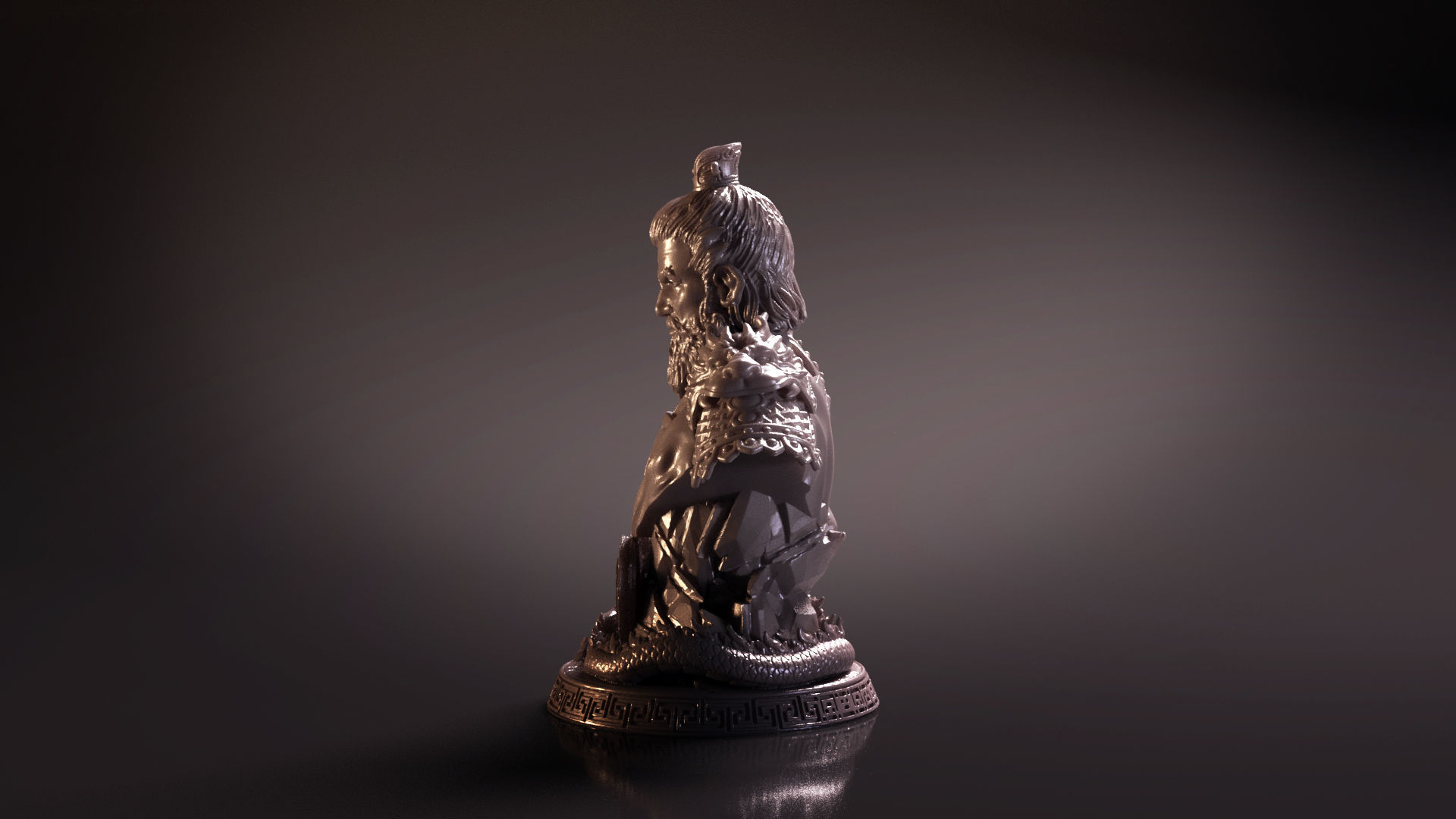 Bust of Huang Zhong - Romance of the Three Kingdoms 3D print model_14