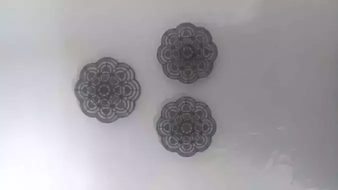 Pendant Set 1 of three flower coasters