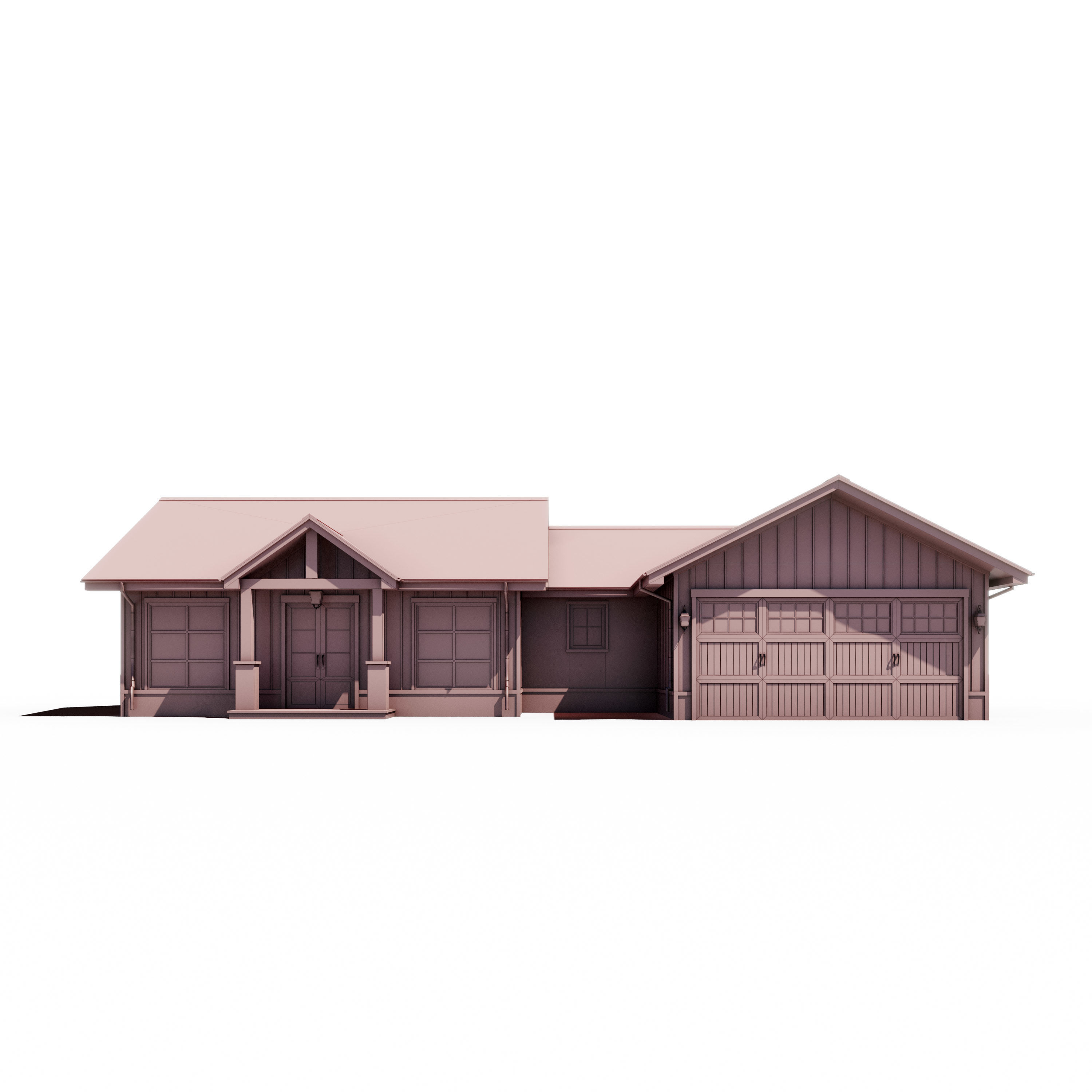 Build023 farmhouse house plans 3D model_3