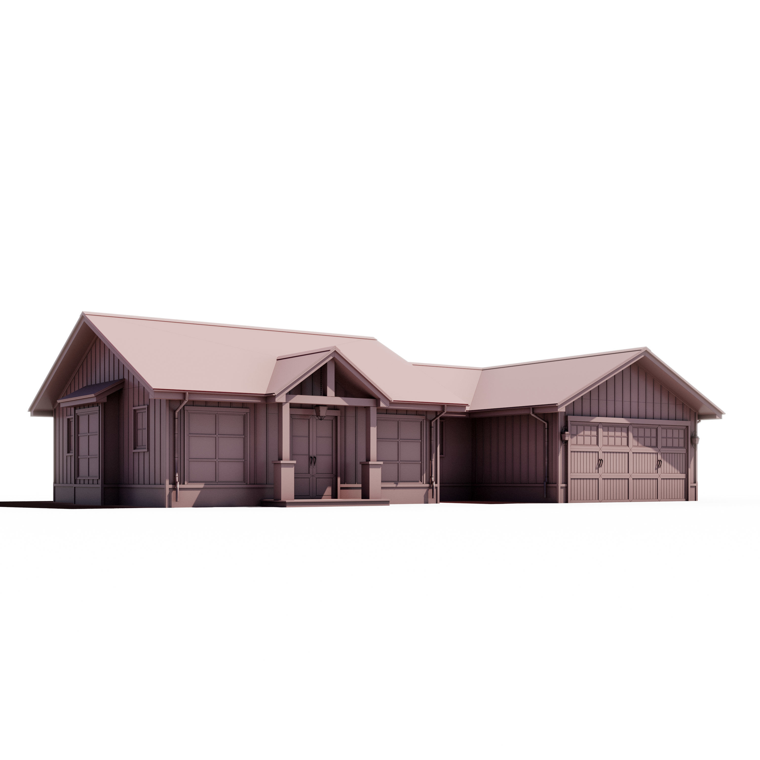 Build023 farmhouse house plans 3D model_1