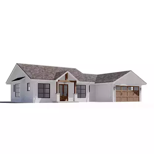 Build023 farmhouse house plans 3D model