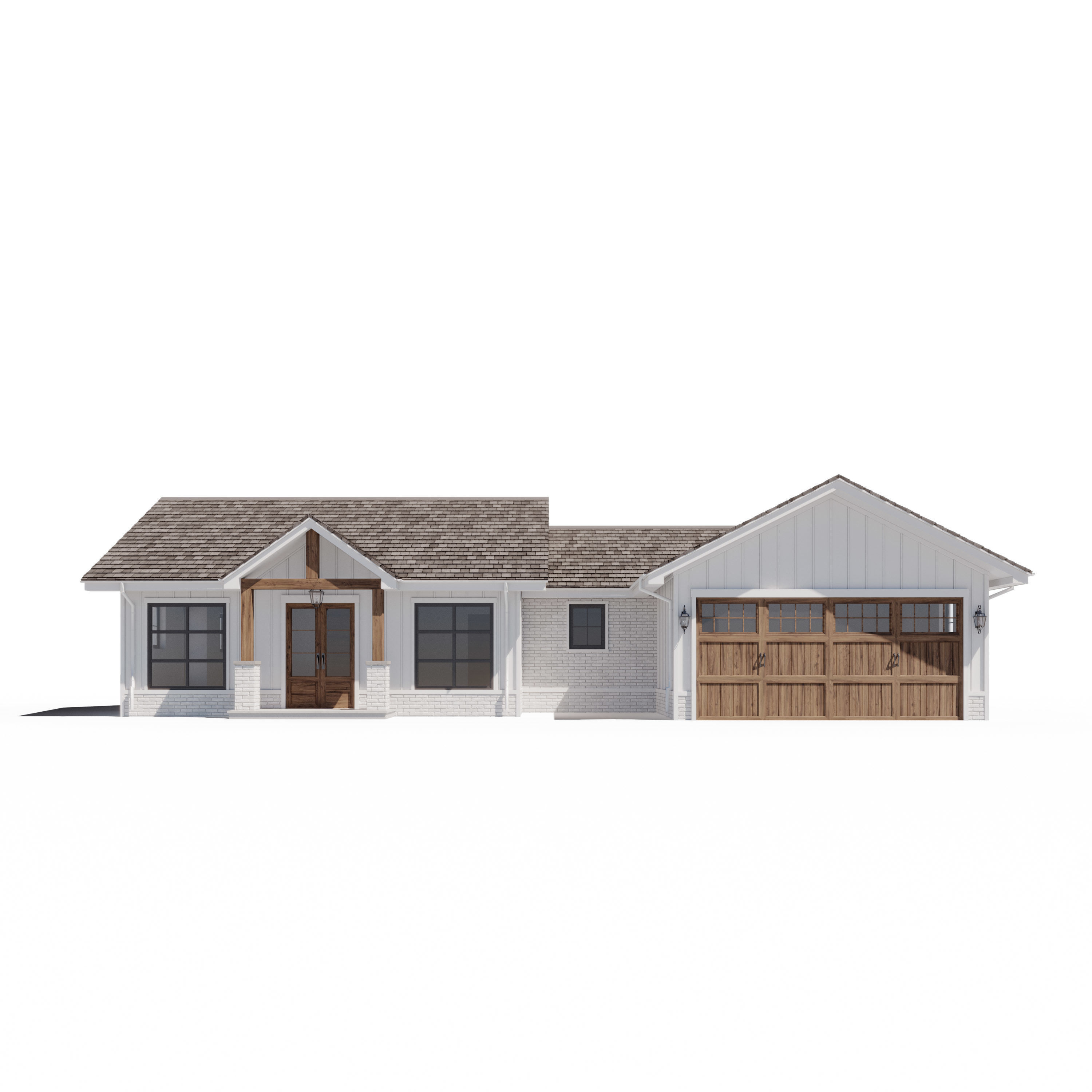 Build023 farmhouse house plans 3D model_2