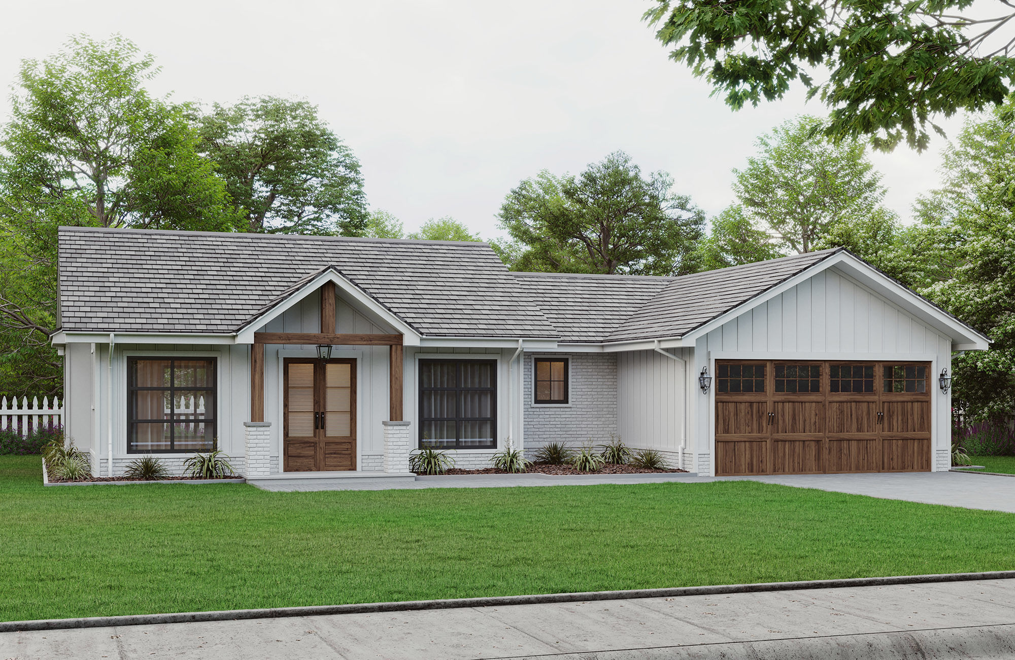 Build023 farmhouse house plans 3D model_6